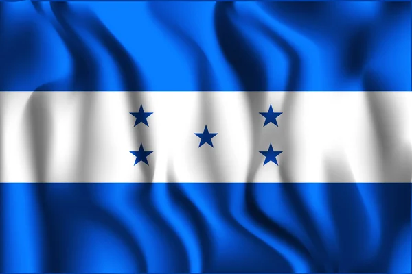 Flag of Honduras. Rectangular Shaped Icon — Stock Vector