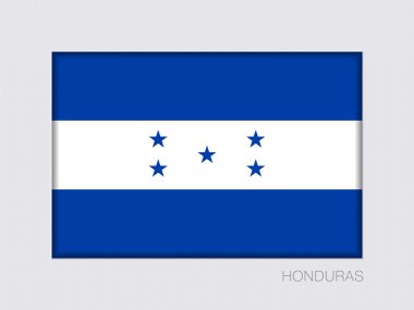 Honduras bayrağı. Dikdörtgen resmi bayrak. En boy oranı 2-3