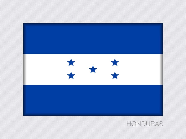 洪都拉斯的旗帜。矩形的官方标志。长宽比 2 到 3 — 图库矢量图片