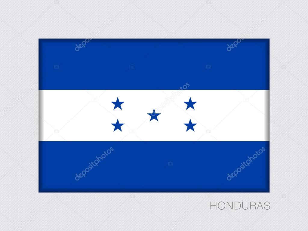 Flag of Honduras. Rectangular Official Flag. Aspect Ratio 2 to 3