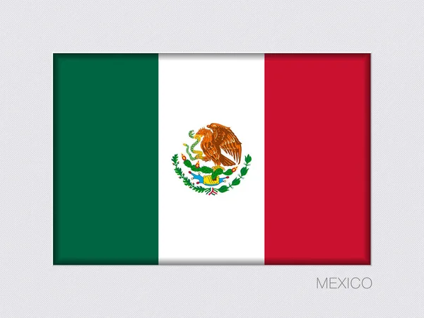 Flagge Mexikos. Rechteckige offizielle Flagge. Seitenverhältnis 2 zu 3 — Stockvektor