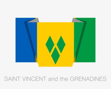 Saint Vincent ve Grenadinler bayrağı. Düz simgesi titrek Fla