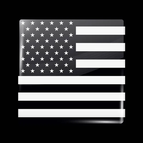 Drapeau américain noir et blanc. Rapport des aspects 2 à 3 image vectorielle par Simeon.VD