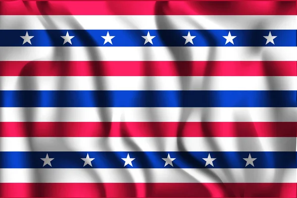 星条旗の旗。2 に 3 の縦横比 — ストックベクタ
