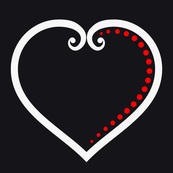 Ікона серця Елегантний мінімальний стиль дизайну — стоковий вектор