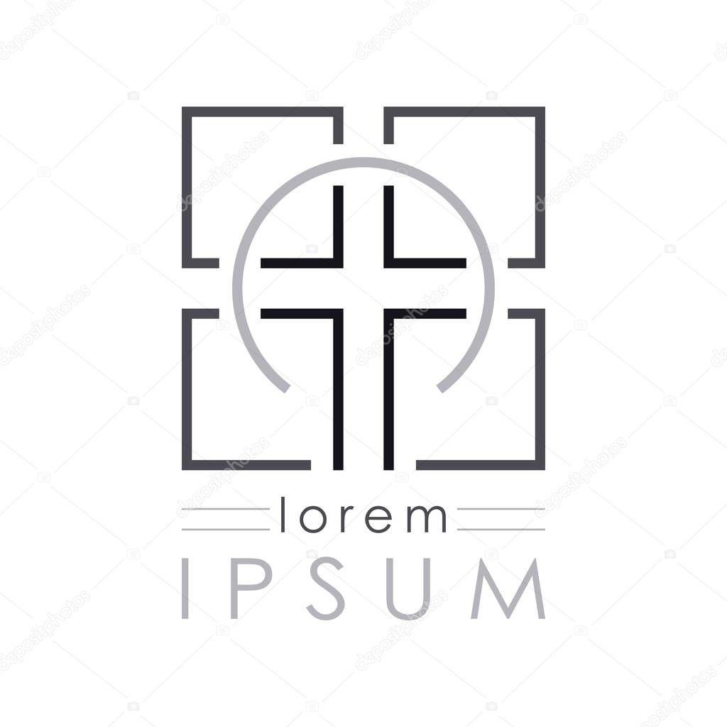 Cross Logo. Christian symbols. Design Vector Templat