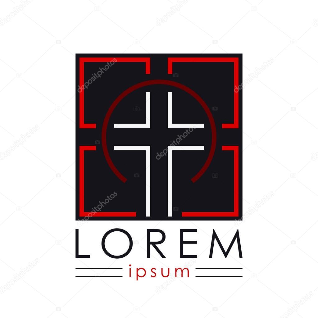 Cross Logo. Christian symbols. Design Vector Templat