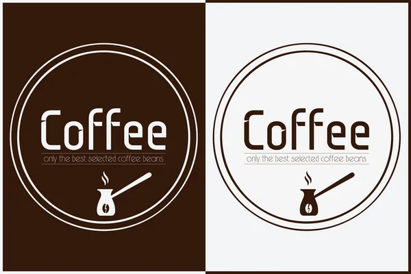 Logo della caffetteria Design. Modello di etichette vettoriali — Vettoriale Stock