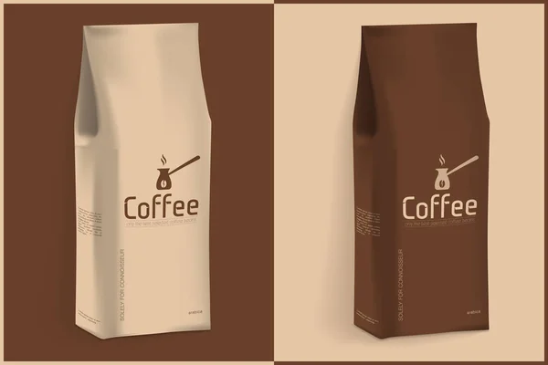 Förpackning med kaffe — Stock vektor