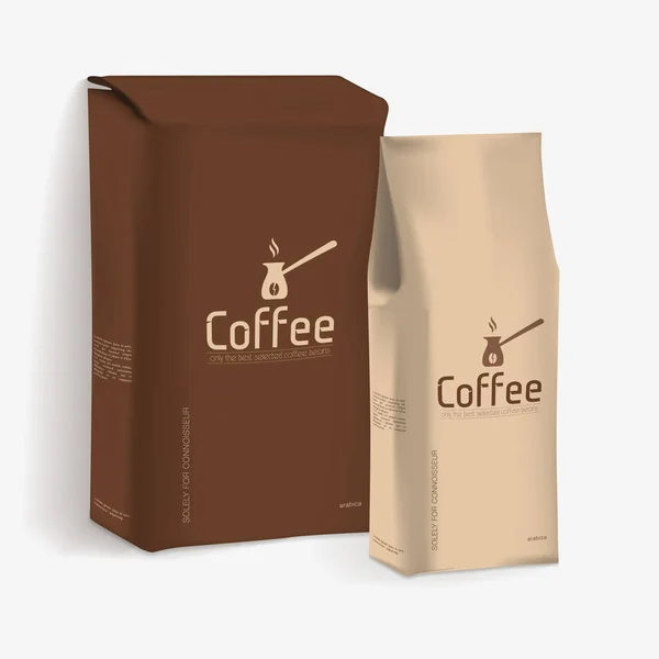 Paquete de vacío de café — Vector de stock