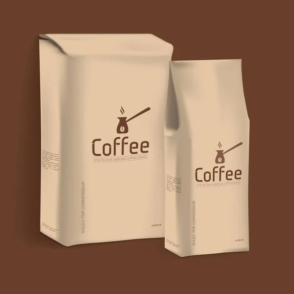 Vakuum paket kaffe — Stock vektor