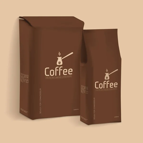 Вакуумная упаковка кофе — стоковый вектор