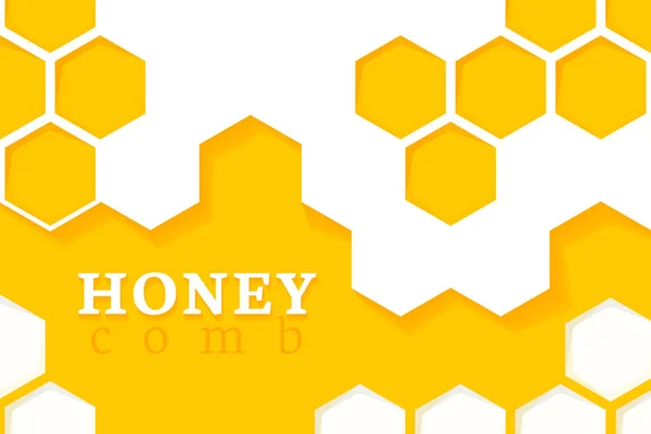 Fundo do favo de mel. Ilustração vetorial de hexágonos geométricos — Vetor de Stock