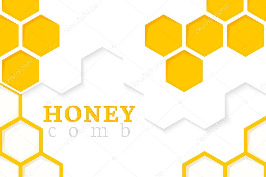 Honeycomb Background. Vector Illustration of Geometric Hexagons 