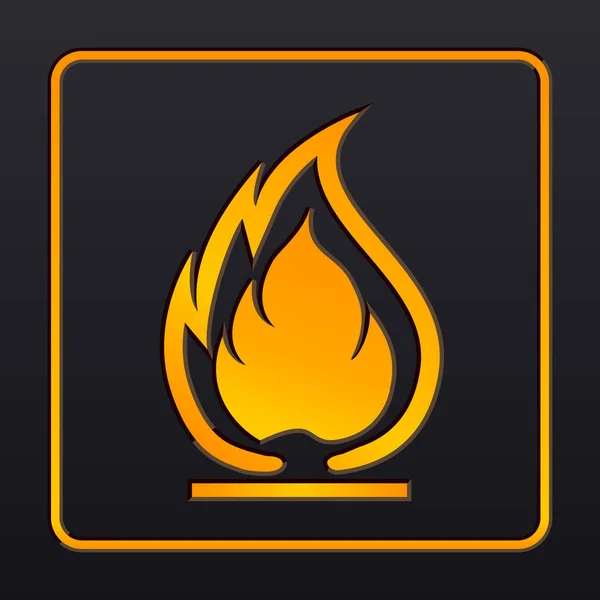 Flammable Symbol. Fire Icon. Packaging Symbol for Delivery of Ca