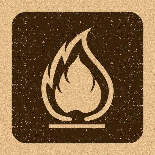 Hořlavé Symbol. Požární ikonu. Balení Symbol pro dodání Ca — Stockový vektor