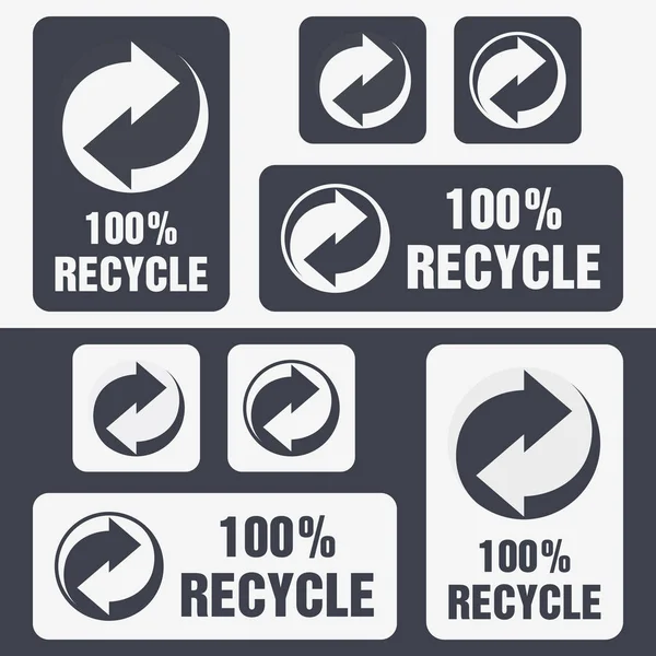 Recycling-Symbol. Zeichen von Recyclingmaterial — Stockvektor