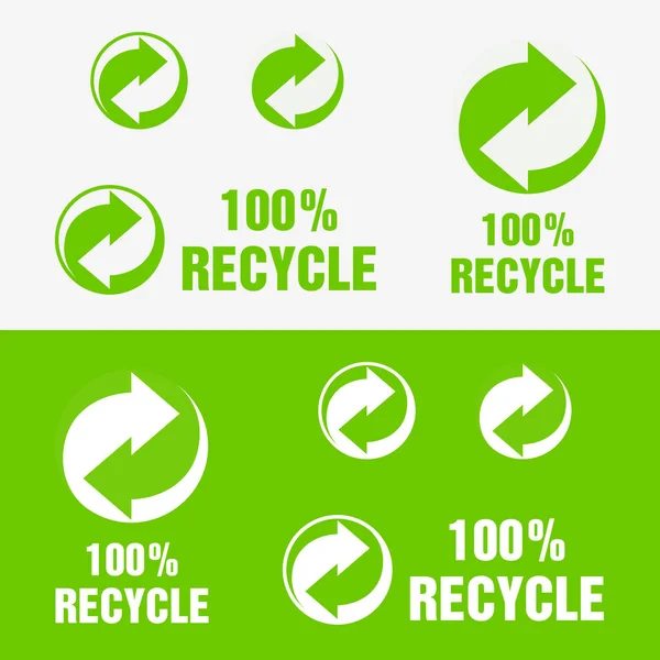 Recycling-Symbol. Zeichen von Recyclingmaterial — Stockvektor