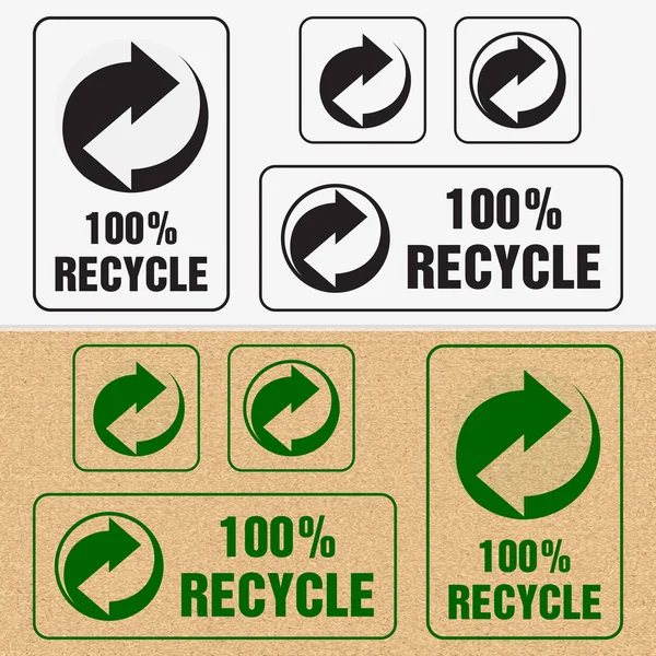 Recykling Symbol. Znak z materiału z odzysku — Wektor stockowy