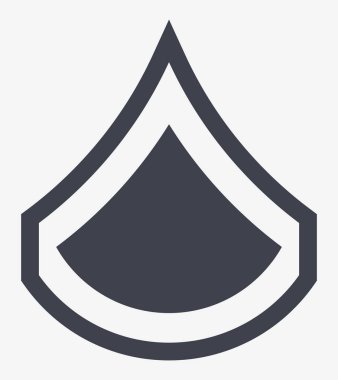 Askeri rütbe ve nişanlar. Çizgili ve köşeli çift ayraçları ordusunun