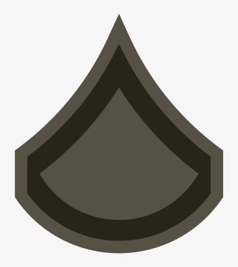 Askeri rütbe ve nişanlar. Çizgili ve köşeli çift ayraçları ordusunun