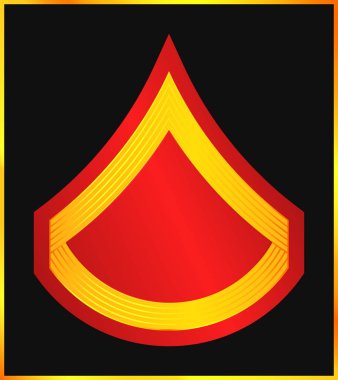 Askeri rütbe ve nişanlar. Çizgili ve köşeli çift ayraçları ordusunun