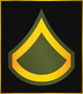 Askeri rütbe ve nişanlar. Çizgili ve köşeli çift ayraçları ordusunun