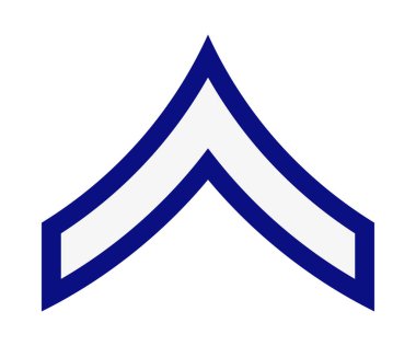 Askeri rütbe ve nişanlar. Çizgili ve köşeli çift ayraçları ordusunun