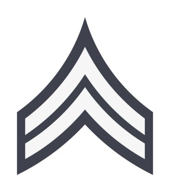 Askeri rütbe ve nişanlar. Çizgili ve köşeli çift ayraçları ordusunun