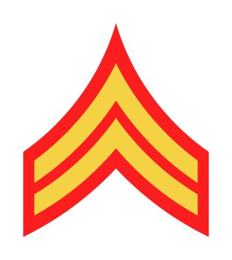 Askeri rütbe ve nişanlar. Çizgili ve köşeli çift ayraçları ordusunun