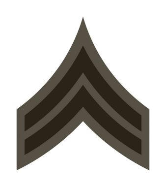 Askeri rütbe ve nişanlar. Çizgili ve köşeli çift ayraçları ordusunun