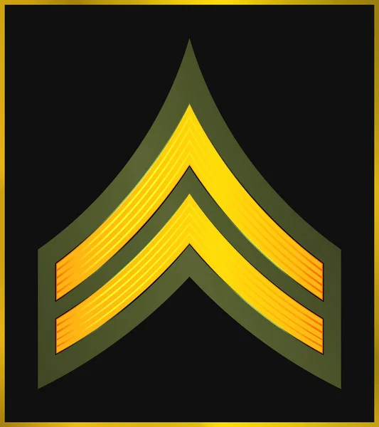 Ranuras militares e insignias. Rayas y Chevrones del Ejército — Vector de stock