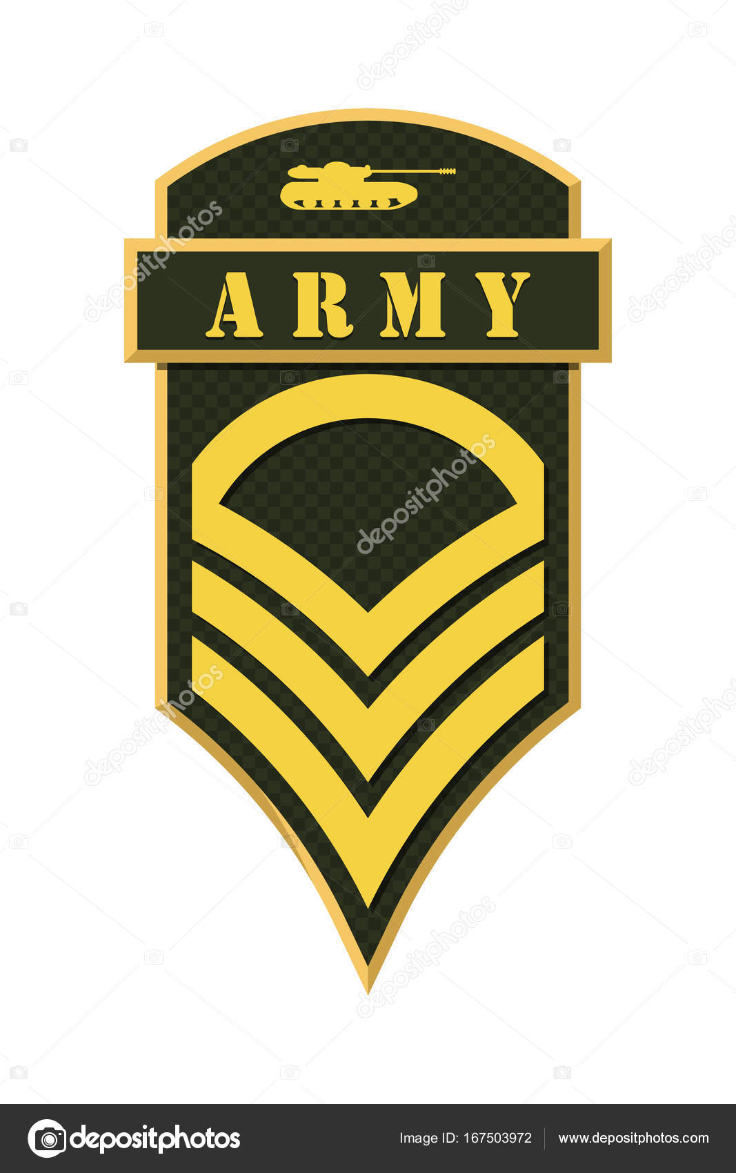 US Army Enlisted Rank genuine ViaVinyl brand decal. 