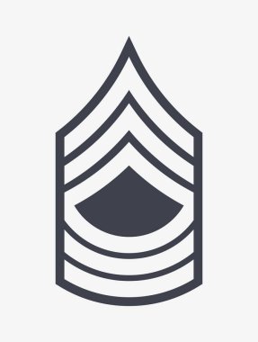 Askeri rütbe ve nişanlar. Çizgili ve köşeli çift ayraçları ordusunun