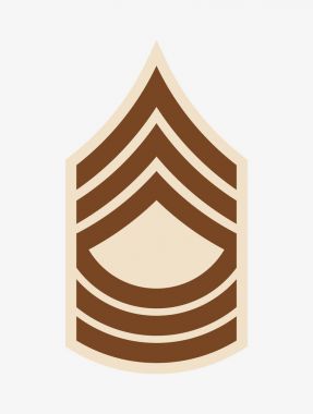 Askeri rütbe ve nişanlar. Çizgili ve köşeli çift ayraçları ordusunun