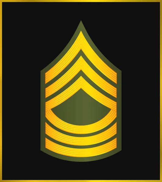 Grade et Insigne militaires. Rayures et Chevrons de l'Armée — Image vectorielle