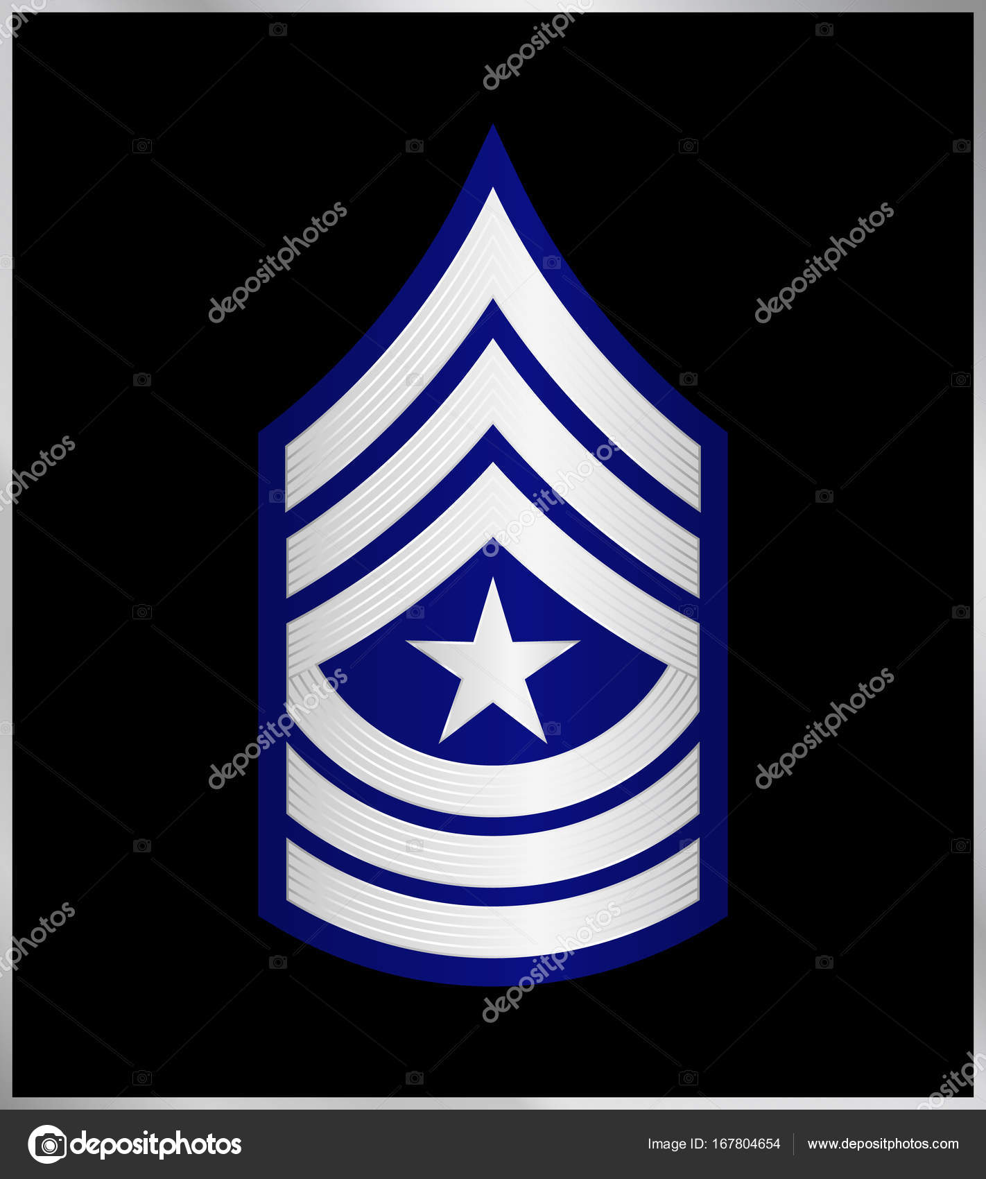 Military Ranks and Insignia. Stripes and Chevrons of Army Stock Vector