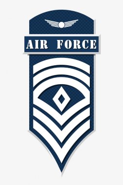 Askeri rütbe ve nişanlar. Çizgili ve köşeli çift ayraçları ordusunun