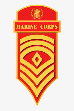 Askeri rütbe ve nişanlar. Çizgili ve köşeli çift ayraçları ordusunun