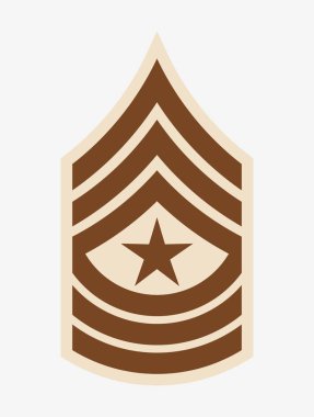 Askeri rütbe ve nişanlar. Çizgili ve köşeli çift ayraçları ordusunun