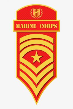 Askeri rütbe ve nişanlar. Çizgili ve köşeli çift ayraçları ordusunun