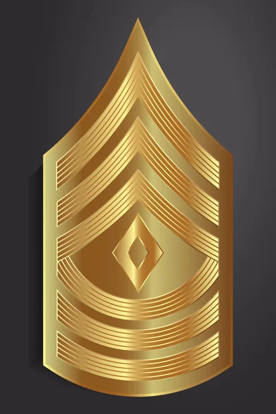 军衔和徽章。条纹和燕尾形的军队 — 图库矢量图片