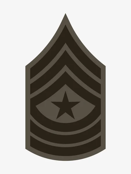 Військові звання та відзнаки. Смуги та шеврони армії — стоковий вектор
