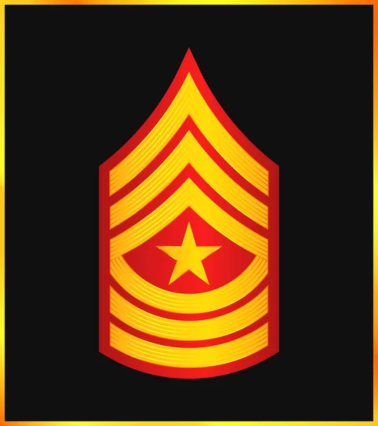 Ranuras militares e insignias. Rayas y Chevrones del Ejército — Vector de stock