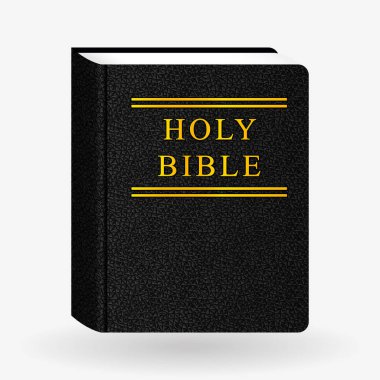 Deri kutsal İncil. Kitap piktogram. Vektör simgeler