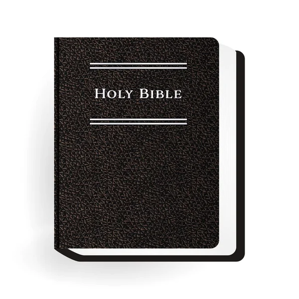 İncil'de. Vektör Vintage deri kahverengi kitap