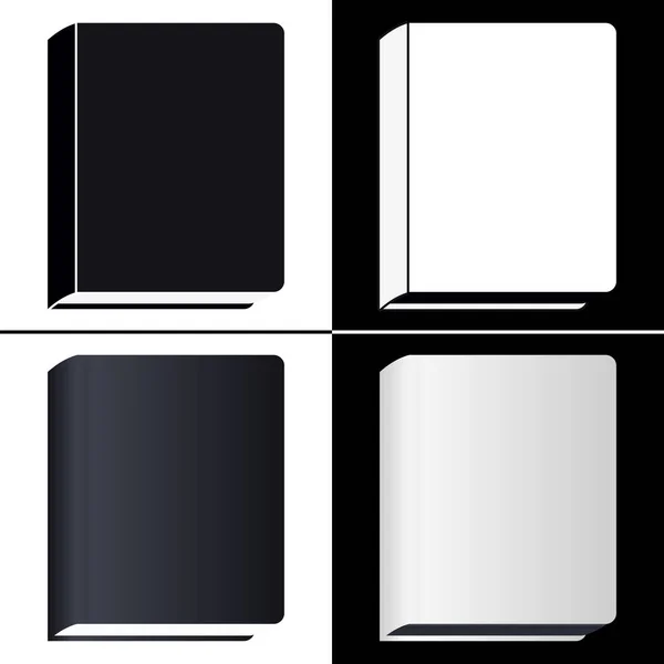 Book Icons. Set Vector Isolated Pictogram of Different Variants — Stock Vector