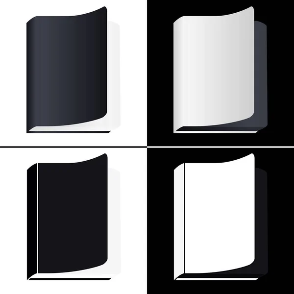 Book Icons. Set Vector Isolated Pictogram of Different Variants — Stock Vector