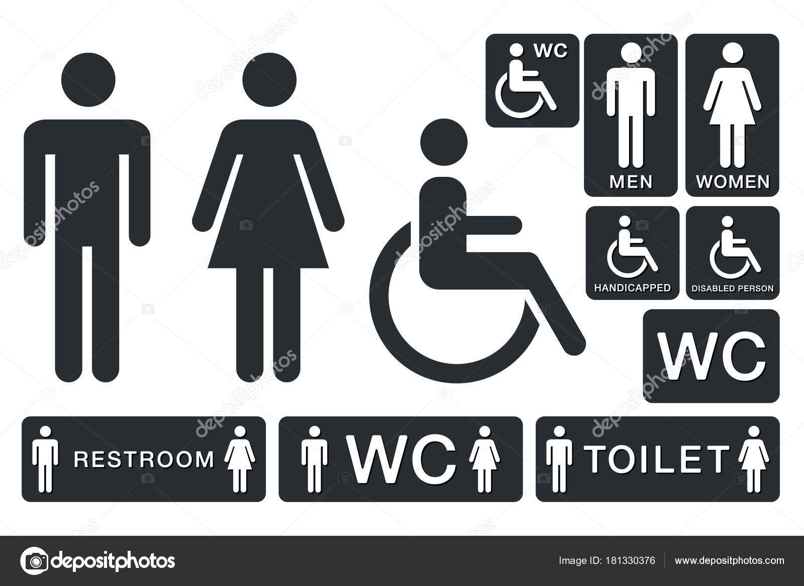 2 Groupes Signe WC, 2 Pièces Hommes Et Femmes Signs Plaque De Porte, Convient Pour Les Toilettes Dans Les Hôtels, écoles, Entreprises Et