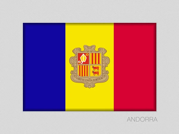 Vlag van Andorra. Nationale Ensign hoogte-breedteverhouding van 2 tot en met 3 — Stockvector